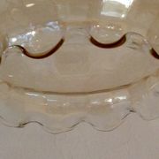 Suspension plafonnier en verre vintage