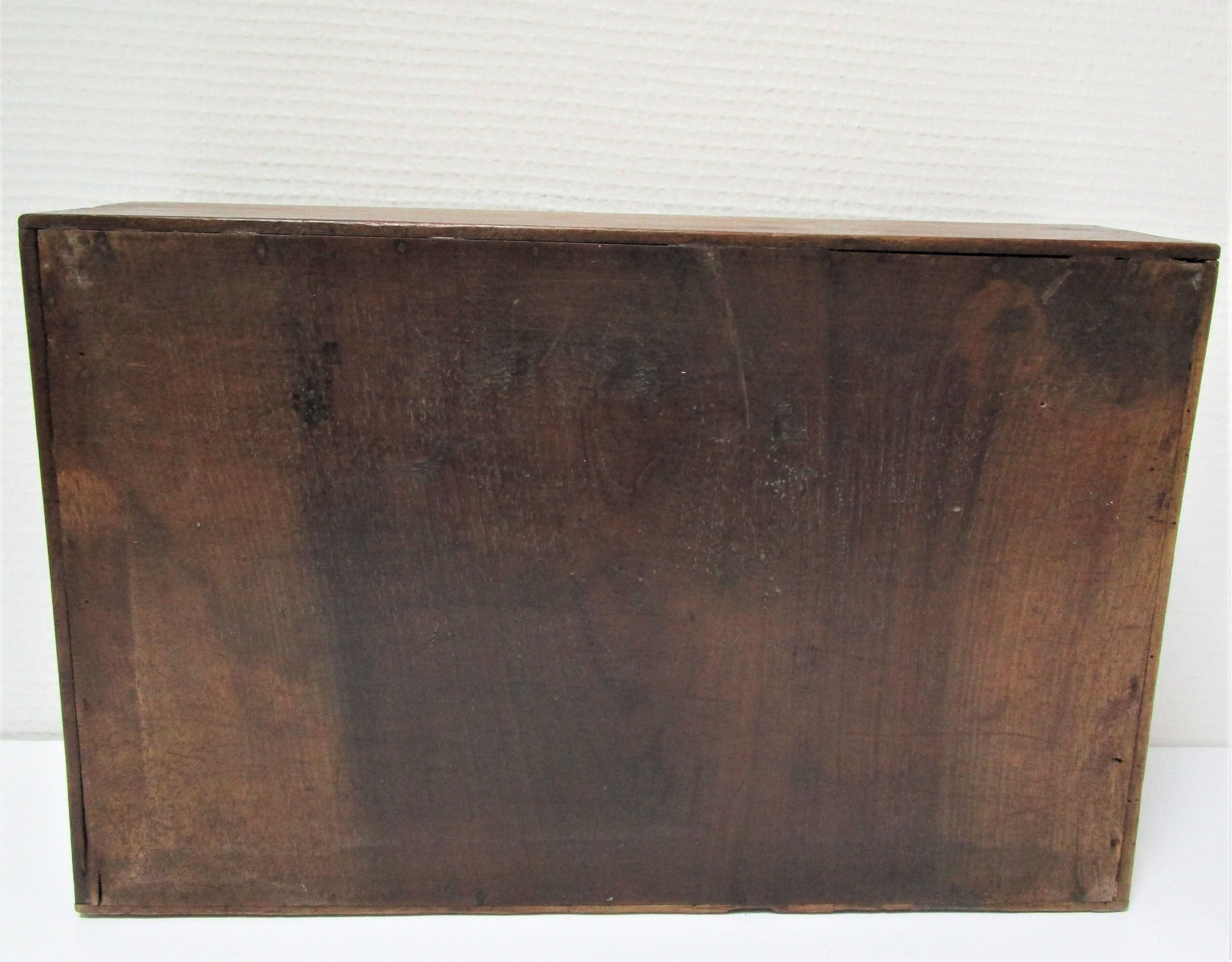 Old patinated solid wood box