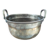 Old brass cache pot