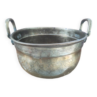 Ancien cache pot en laiton