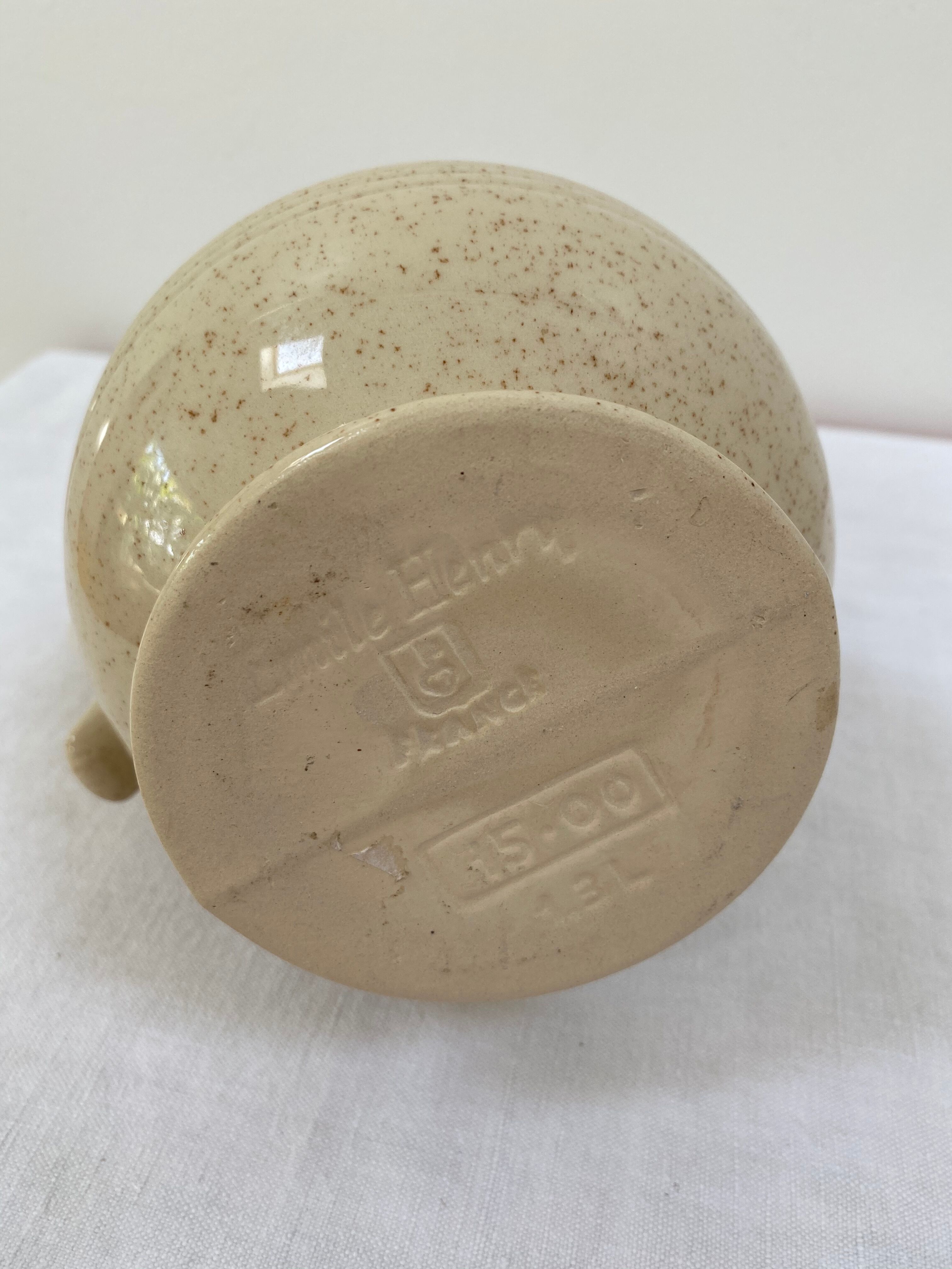 Speckled ceramic vase pitcher