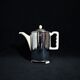 Large art deco insulating coffee maker in hammered metal and porcelain (by bauscher & sus)