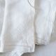 6 linen napkins with perforated lace for breakfast or lunch