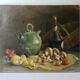Tableau, huile sur toile, nature morte, signée