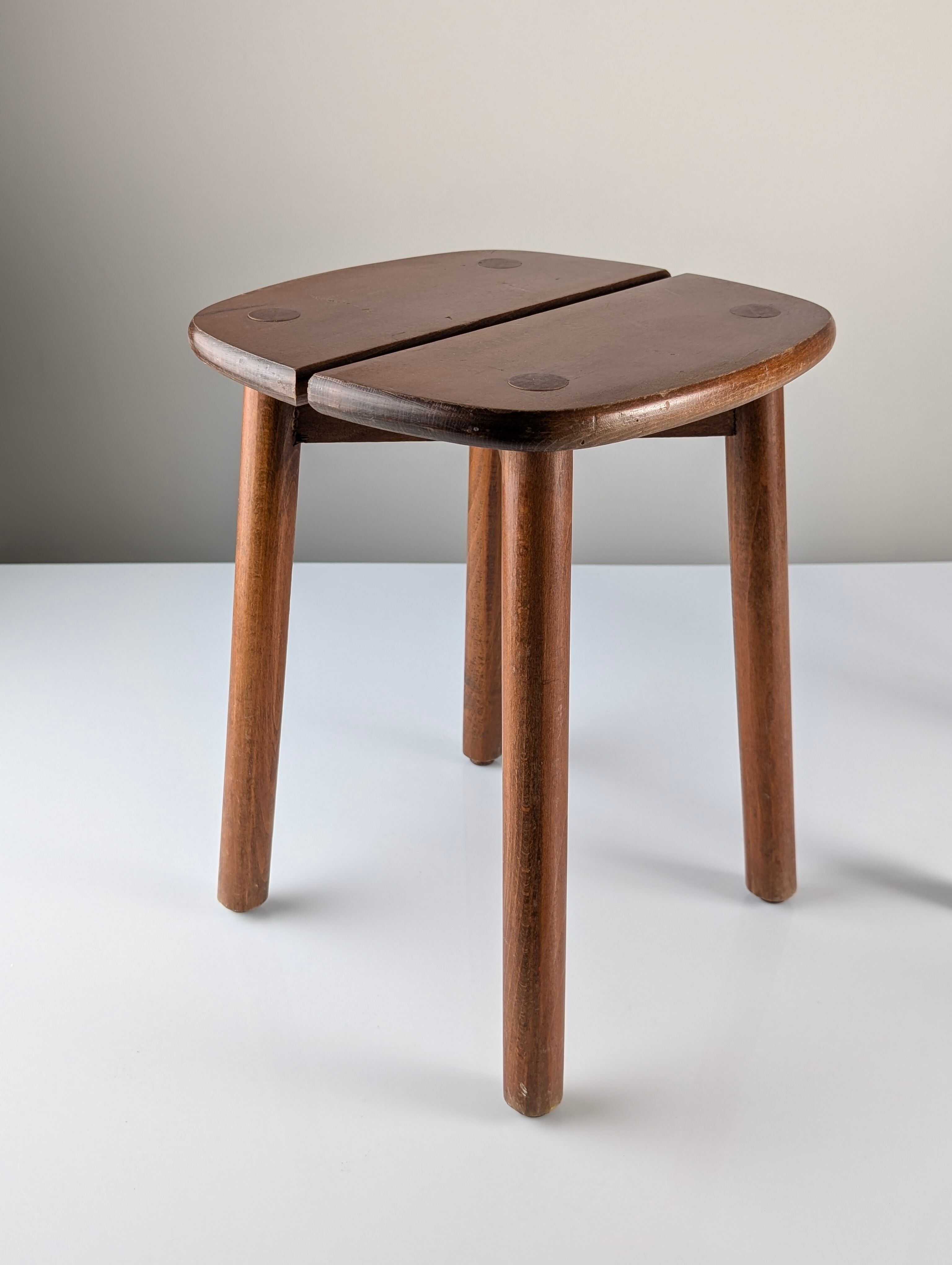 Pair of wooden stools by Pierre Gautier Delaye, France, 1960s