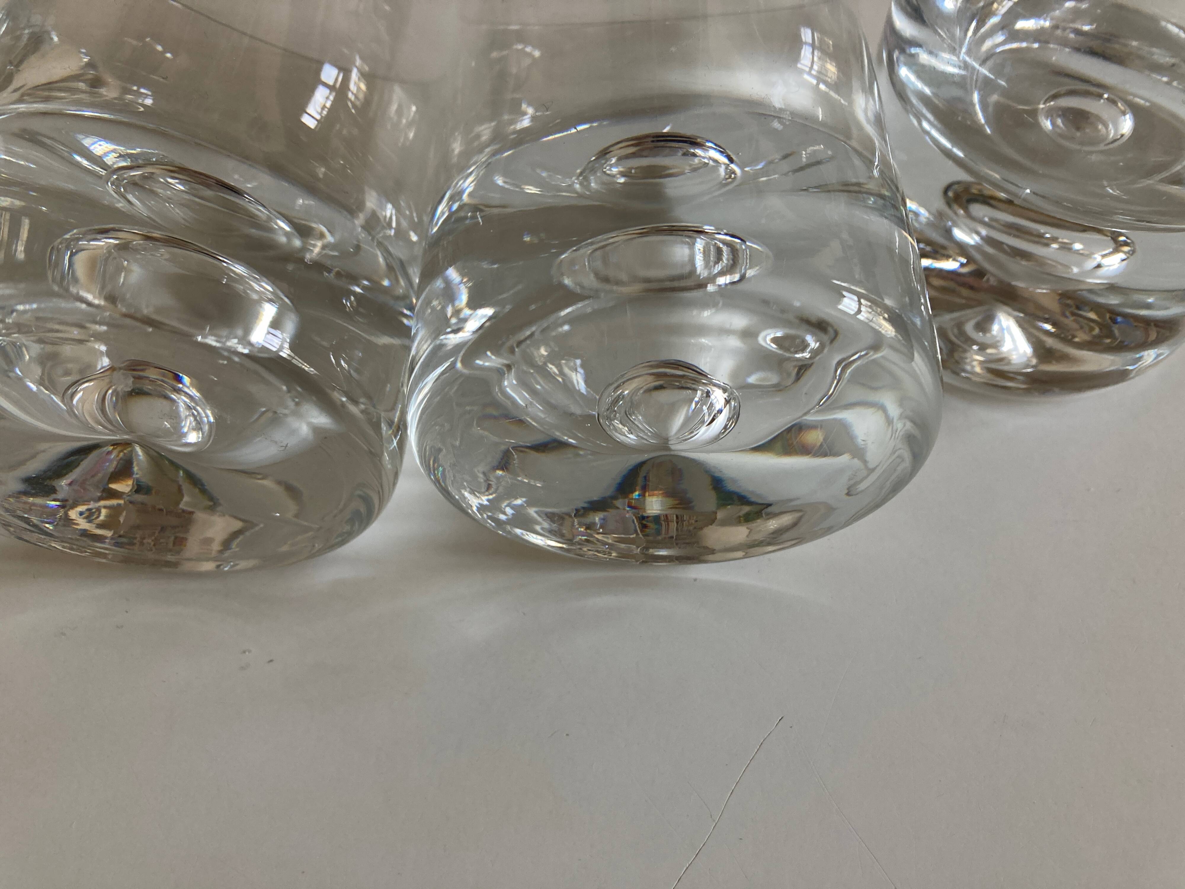 Set of 4 XL glasses Scandinavian bubble whiskey tumblers 500g in ringing crystal