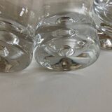 Set of 4 XL glasses Scandinavian bubble whiskey tumblers 500g in ringing crystal