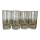 Set of 8 vintage glasses with bubble base