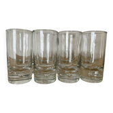 Série 8 verres vintage base bullée