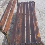 Bench of the 50s in iron and wood