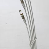 Midcentury Italian Arched Floor Lamp 5 Lights Chrome Metal and Lucite, 1960