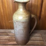 Ancien pichet grès brun beige vintage