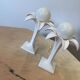 Pair of white ceramic palm tree lamps by Michael Andersen, 1970s