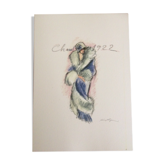 Chanel sketch of  fashion