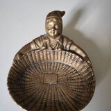 Empty art nouveau pocket in bronze