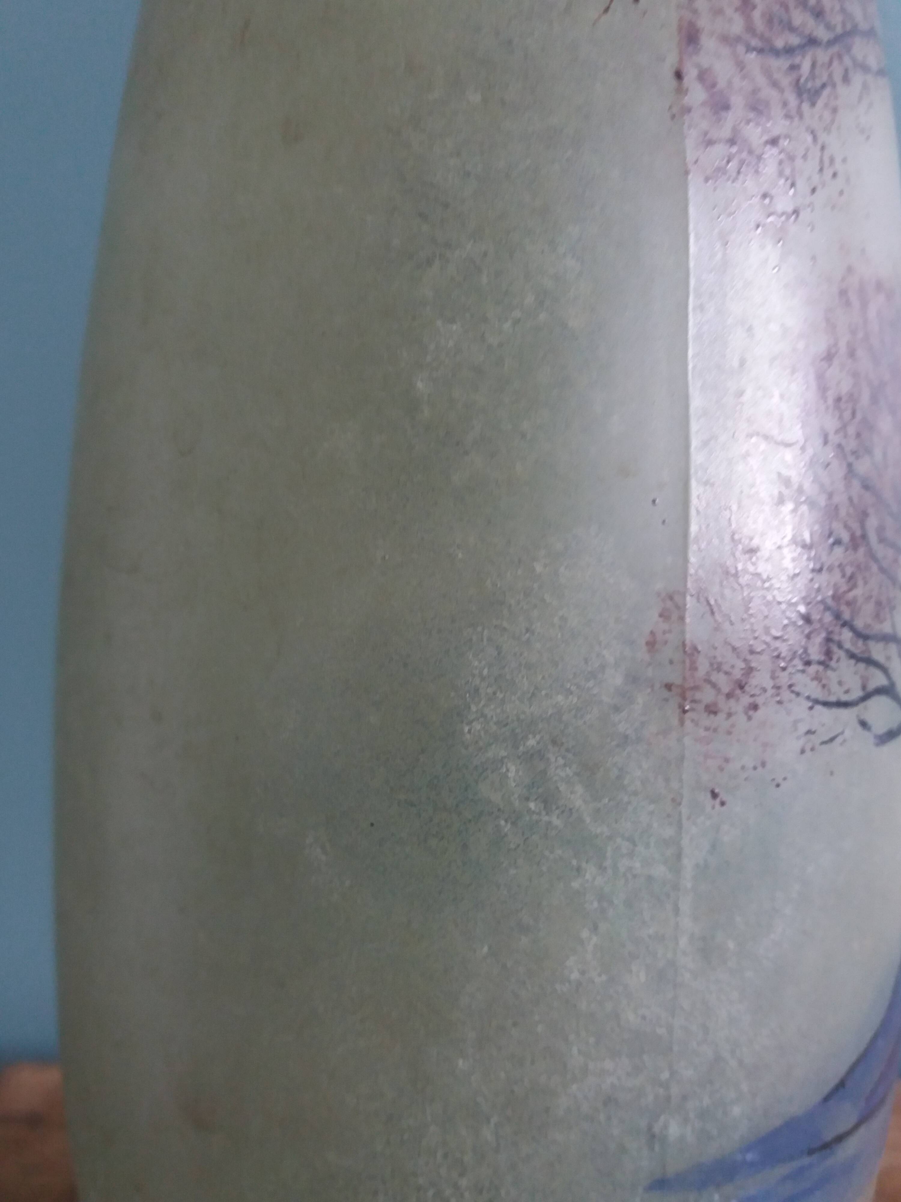 Vase with painted decoration signed Jem Joseph Mure