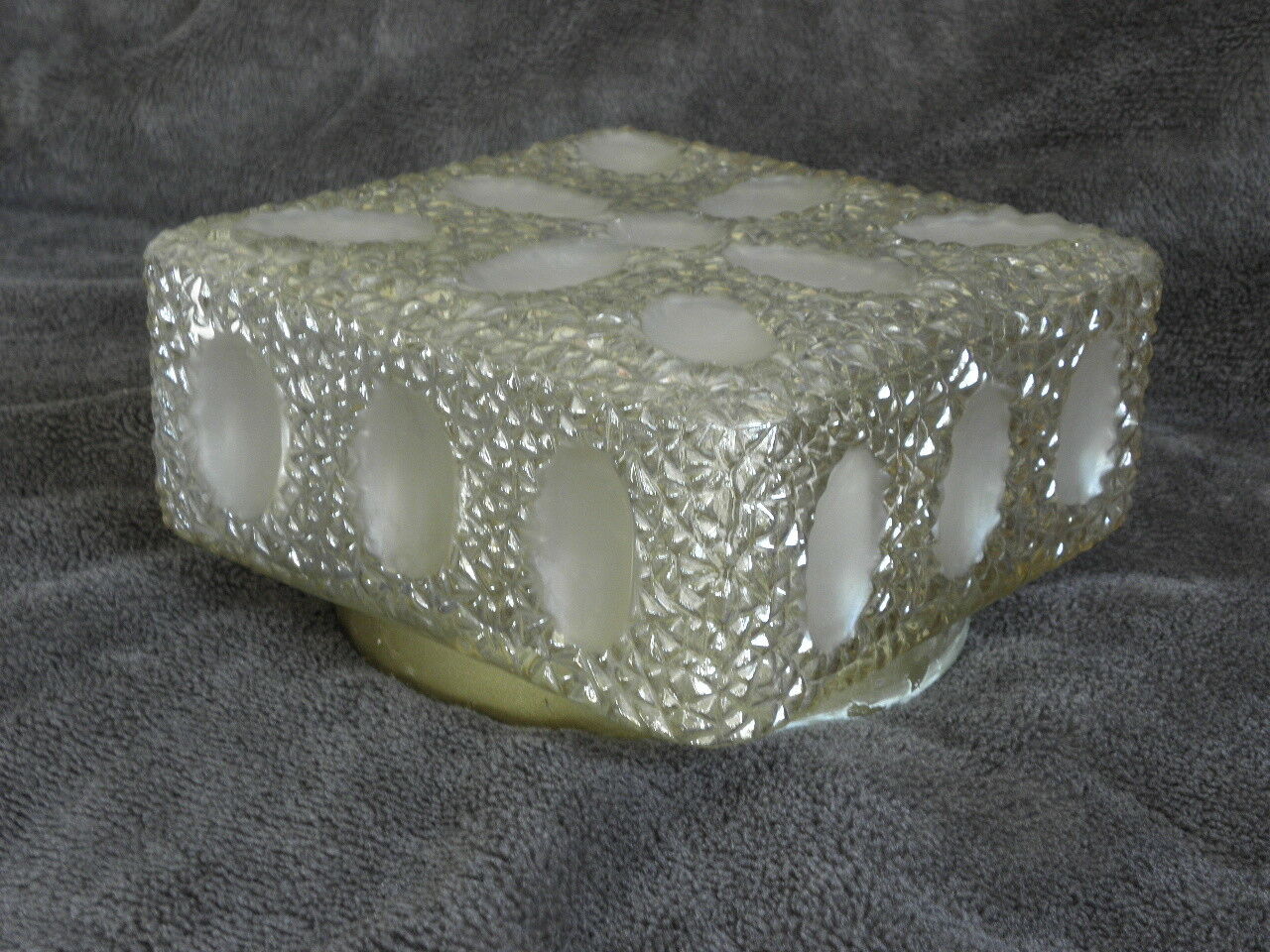 Plafonnier vintage effet glacé