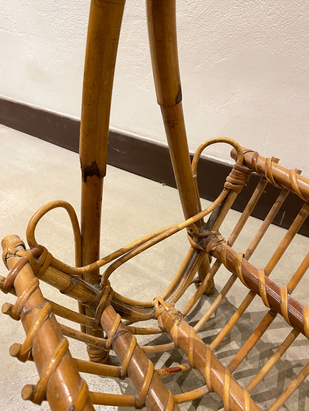 Rattan magazine holder