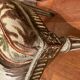 Chairs in Lacquer and Ikat Damask Upholstery, Set of 2
