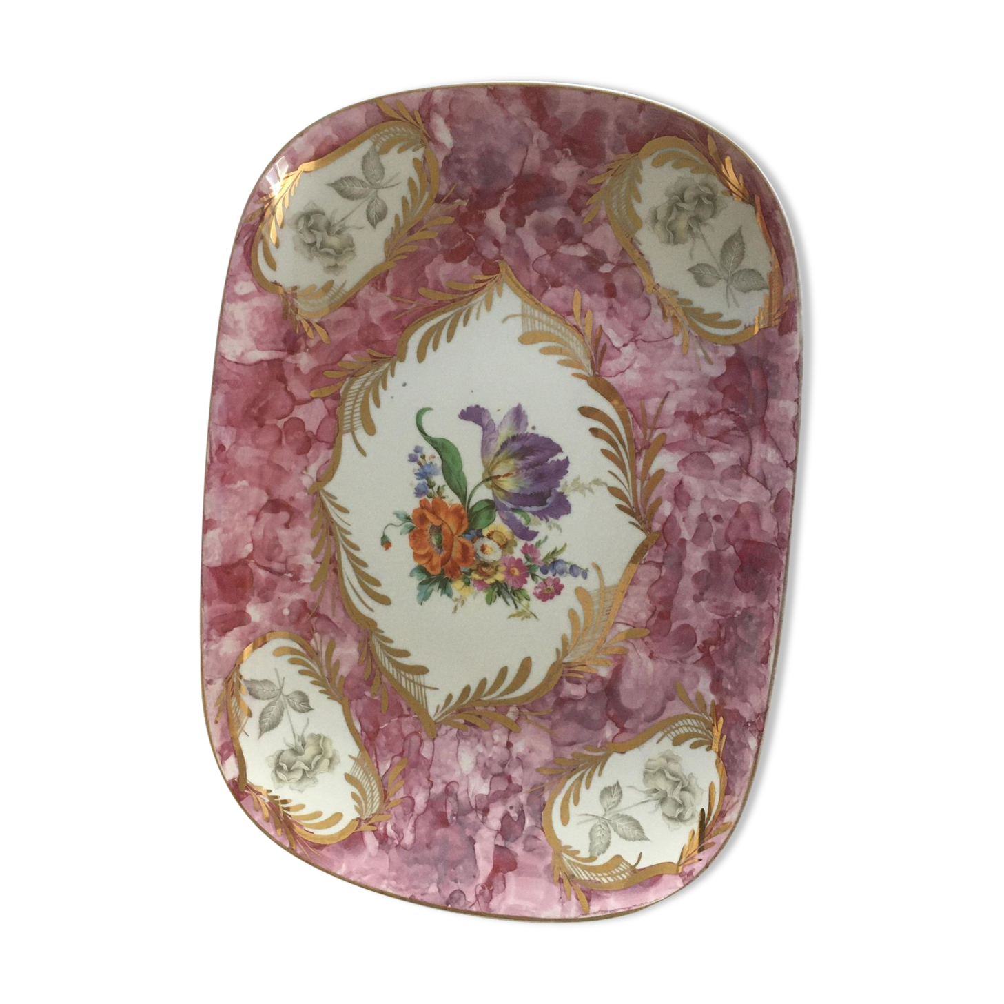 Plat ancien en porcelaine de Copenhague