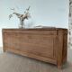Large antique wedding chest in raw oak from the 19th century (shallow depth)