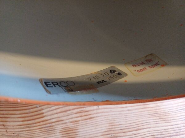 Paire de suspensions ou d'appliques vintage erco dmi