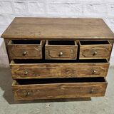 Burmese teak chest of drawers
