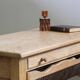 Vintage 1960s Danish oak coffee table, brutalist mid-century, style of Kjærnulf