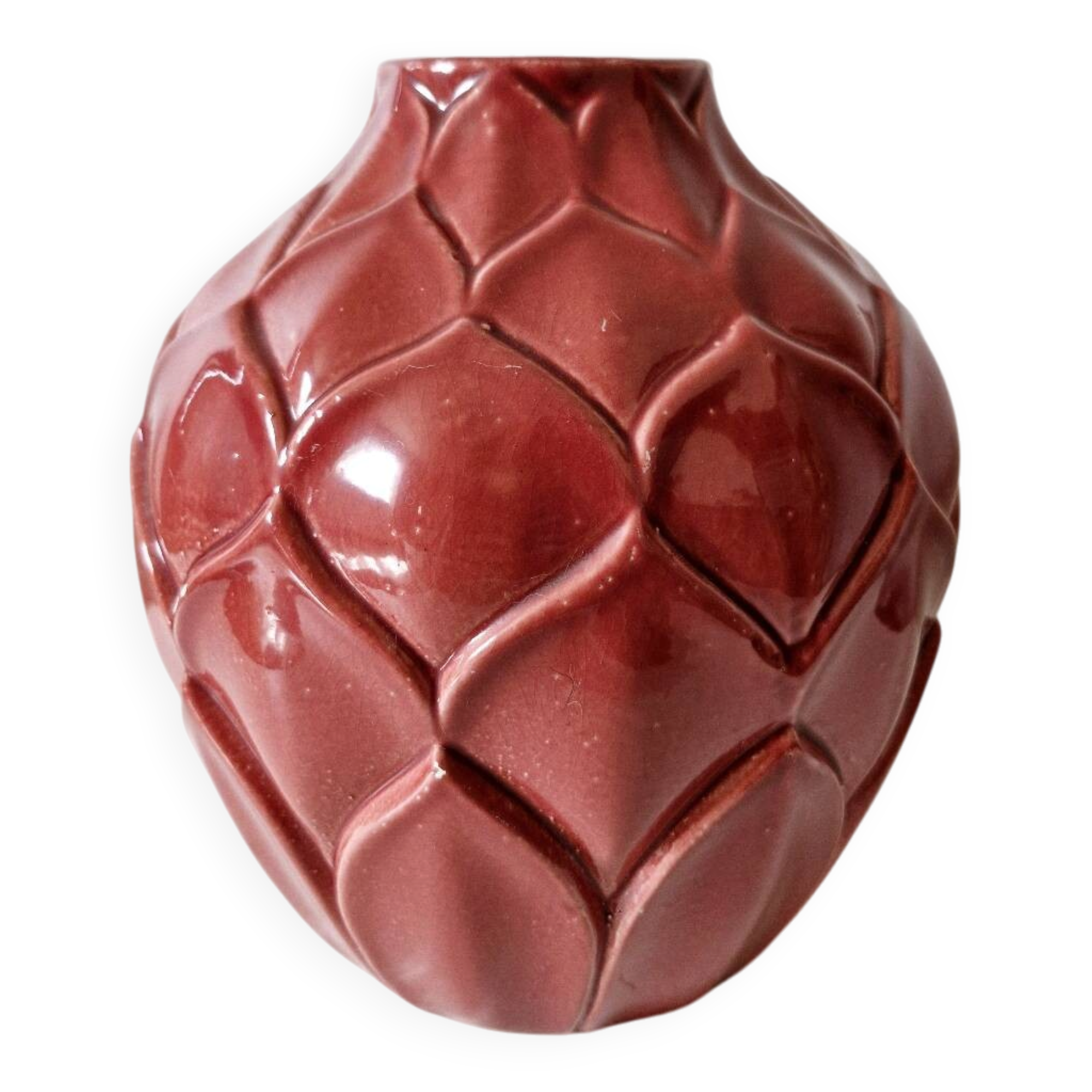 Art Deco artichoke vase Saint Clément ceramic