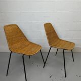 Pair of chairs Gian Franco Legler model Basket