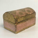 Florentine vintage box, pink and gold