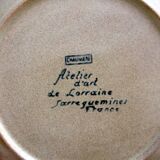4 deep stoneware plates from Sarreguemines, Chaumière model
