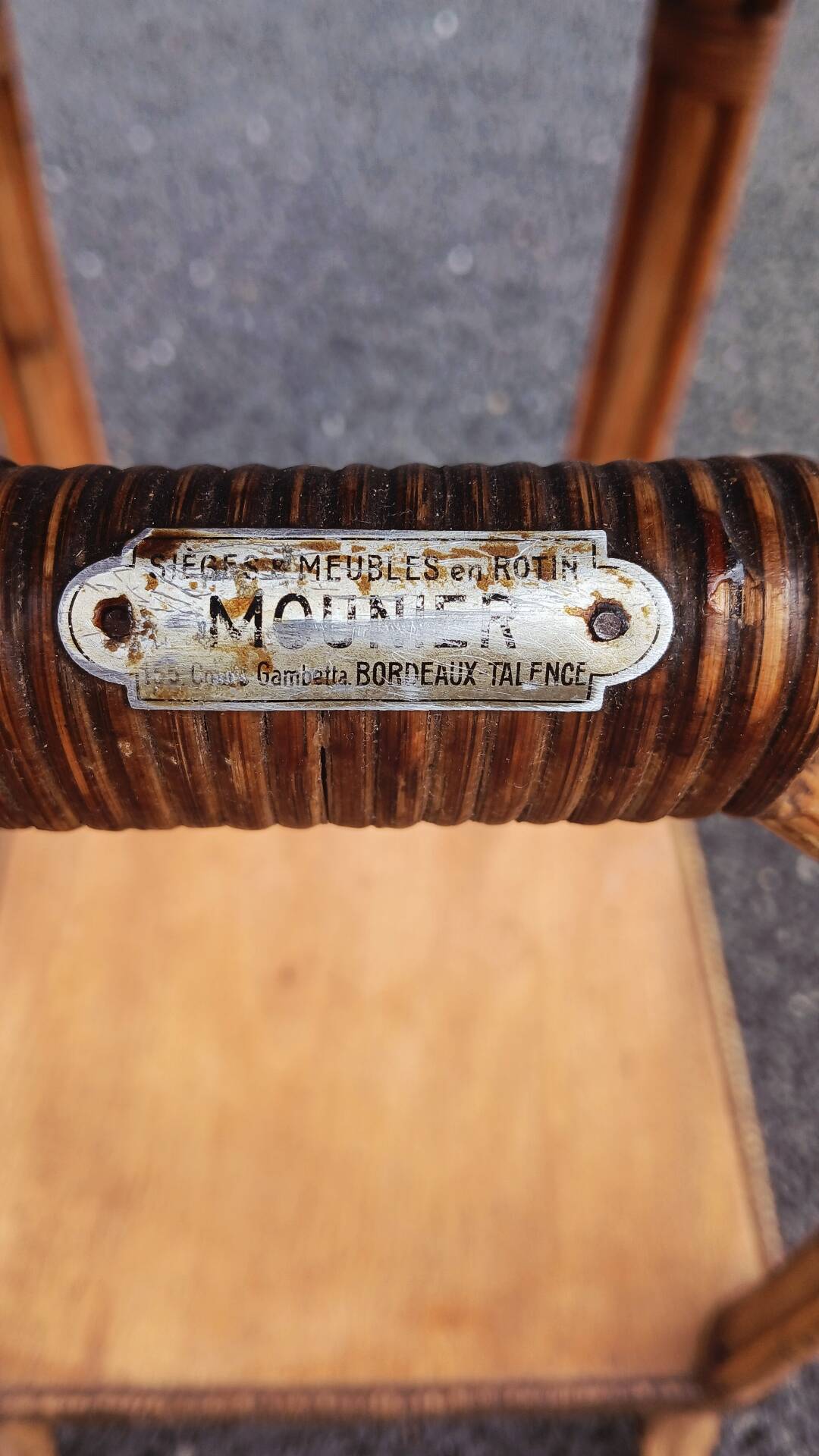 Rattan chair "Mounier"