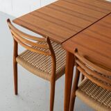 Dining table in teak by Henning Kjaernulf for Vejle Stole Møbelfabrik, Denmark, c. 1960s