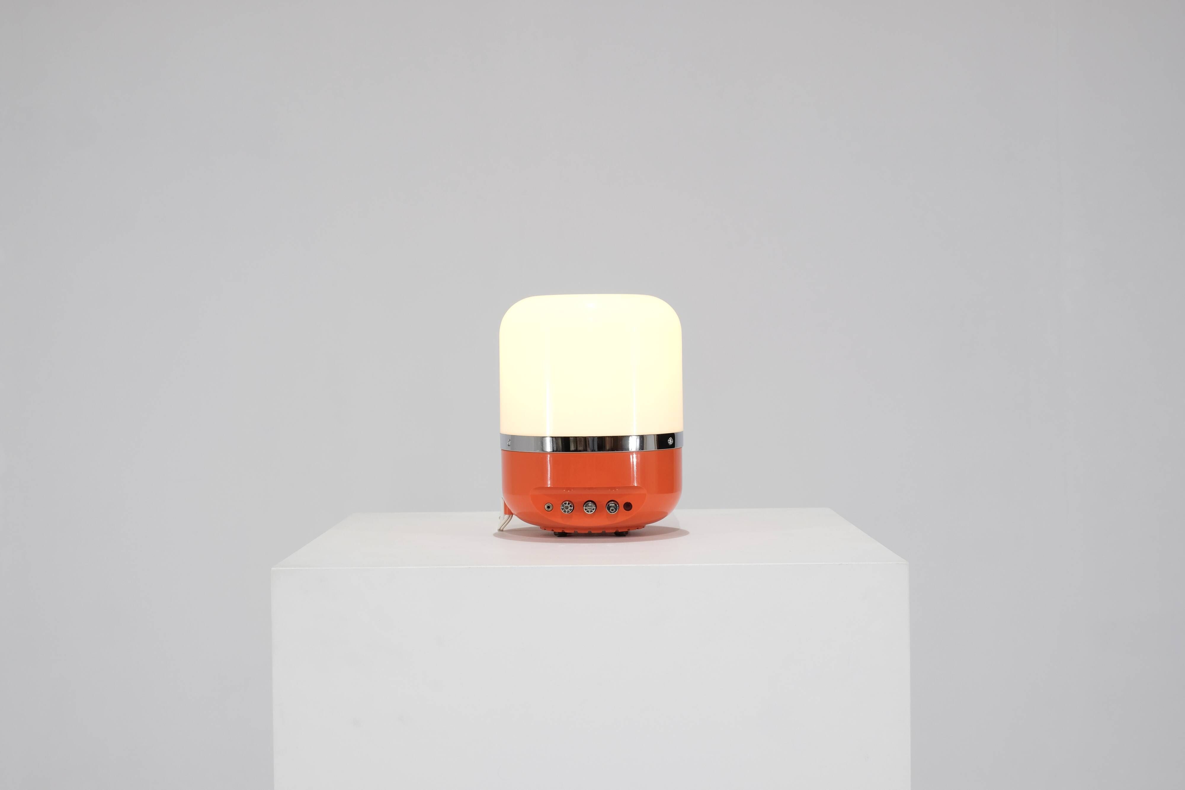 Radio lamp designed by Adriano Rampoldi for Europhon, Italy 1970s.