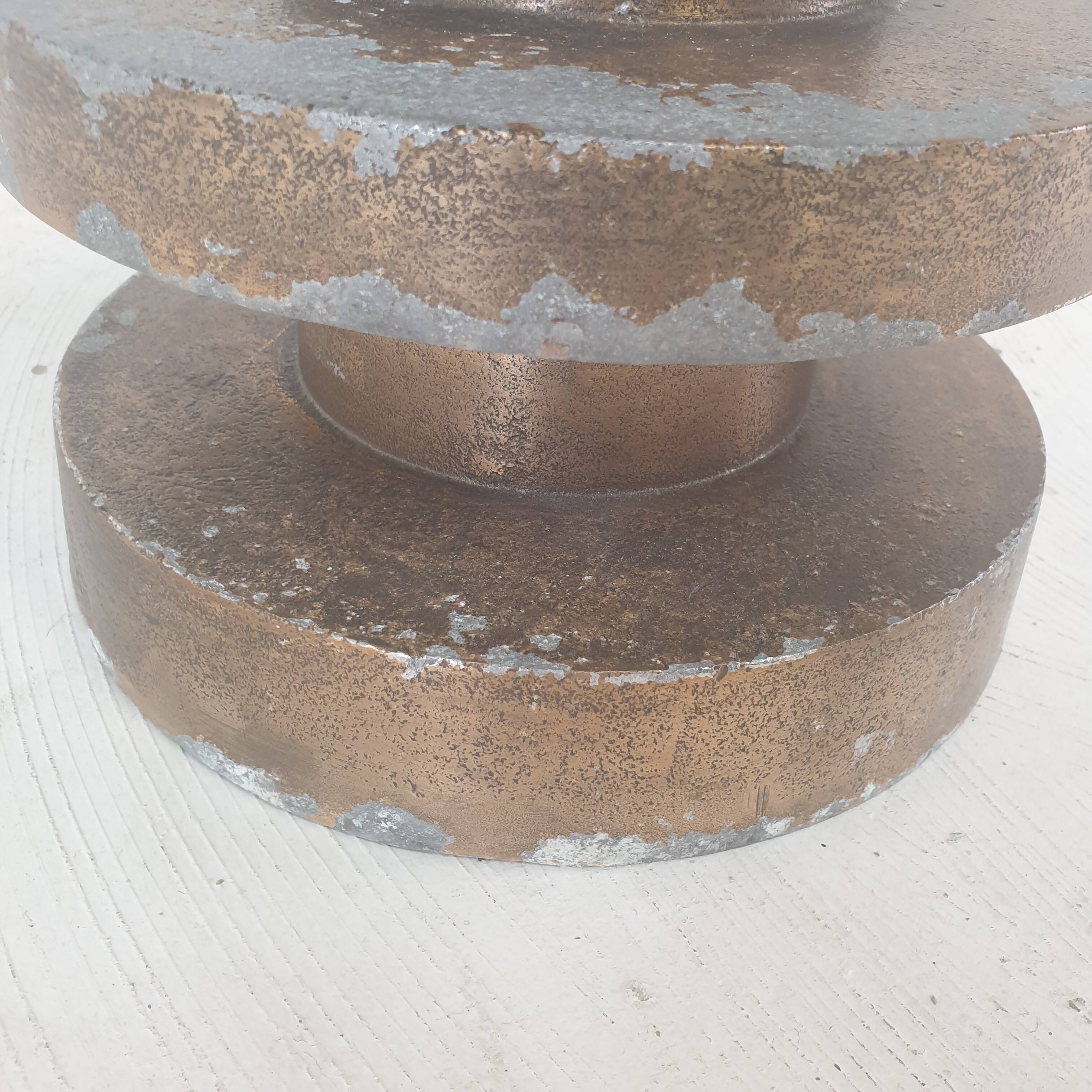 Round Metal Coffee or Side Table, 1970's