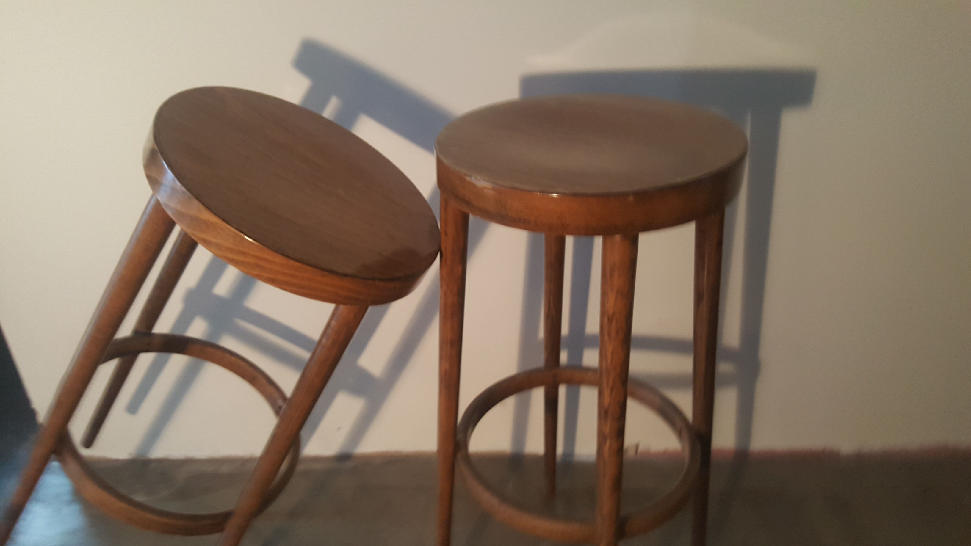 Pair of Baumann bar stools