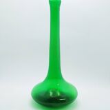 Grand vase à bourgeons en verre vert