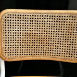 Cesca chair b32 model in white and wood by Marcel Breuer