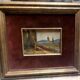 Oil painting on cardboard, Tuscan landscape, early 1900s