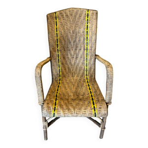 fauteuil début de siècle - osier rotin