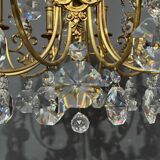 Chandelier with ceramic medallions and Swarovski crystals with 15 light points