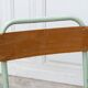 Lot de 6 chaises d’école Mobiltube turquoise 1950