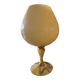 Footed vase Empoli in amber opaline glass, Italy
