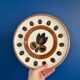 Service 6 assiettes plate boch la louviere vintage 1970 modele kimono - annees 70 - assiettes seventies boch tulipe