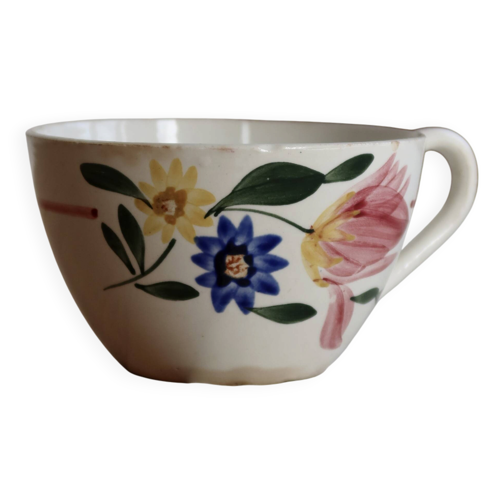 Antique ironstone tea cup Sarreguemines Digoin - Sélestat model