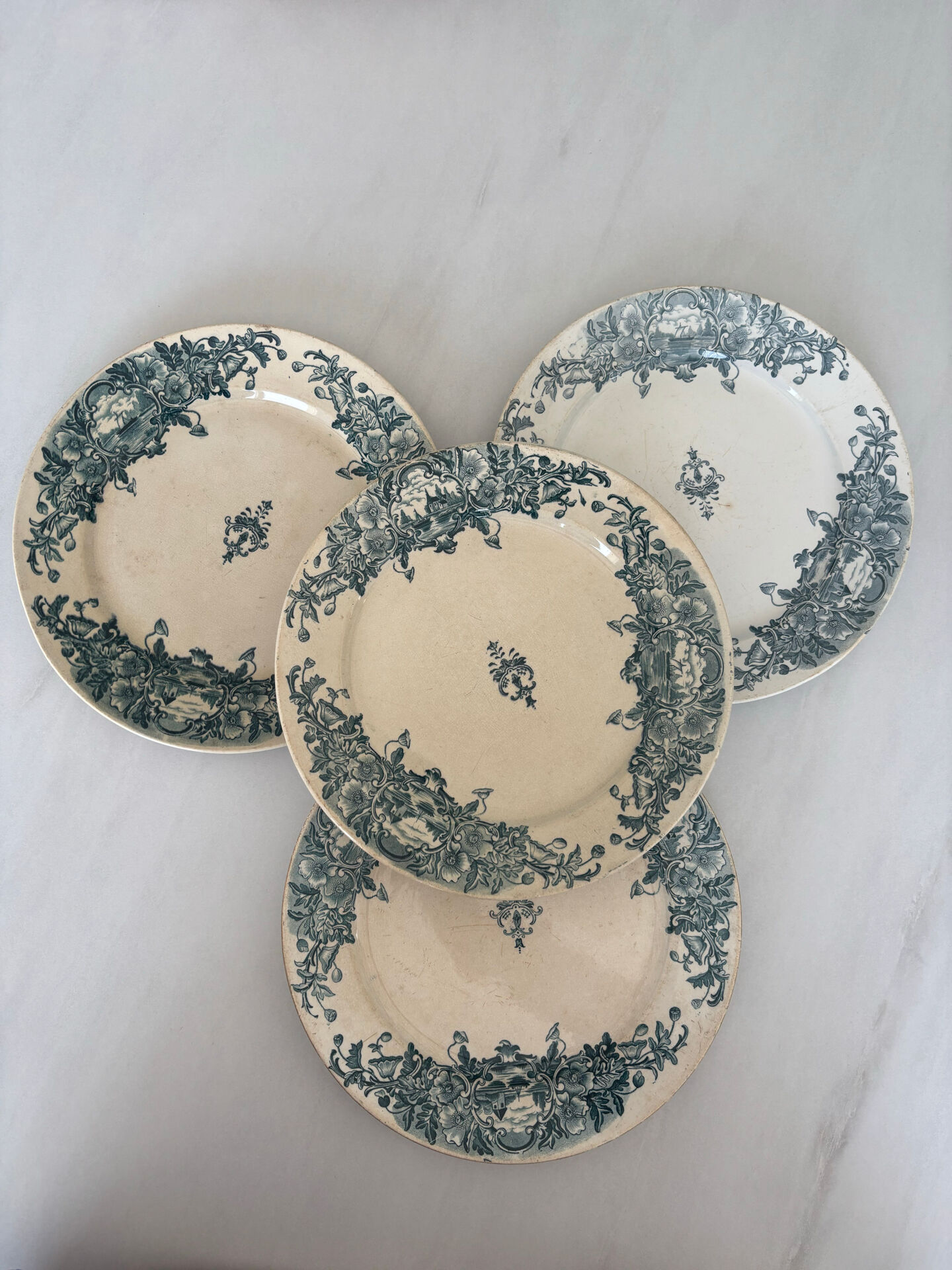 Iron Earth Plate Badonviller Marine • Romantic blue decor • Plate
