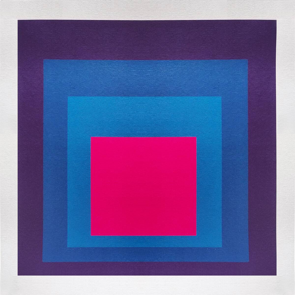 1970s Stunning Josef Albers "Homage to The Square" Lithograph by Guggenheim Museum - New York