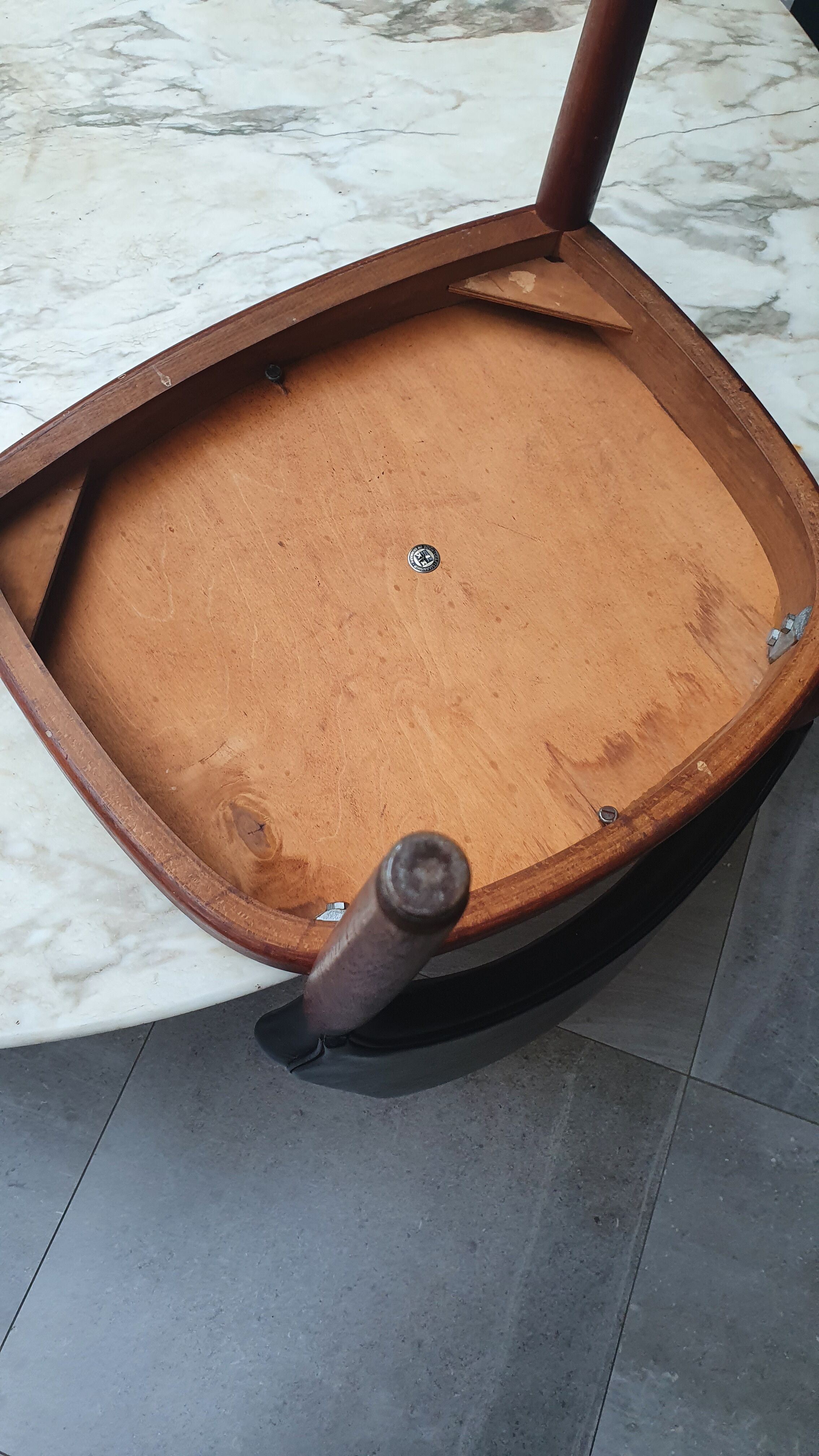 Set of 4 Danish teak chairs from the 60s