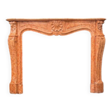 Louis XV Style Fireplace In Red Verona Marble Circa 1880